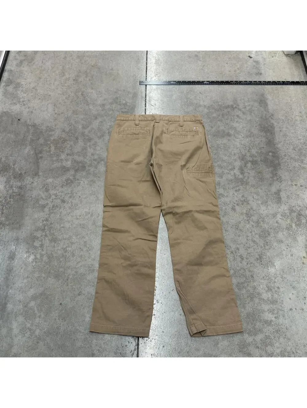 vintage carhartt beige relaxed baggy fit cargo pants size 34 x 32